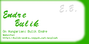 endre bulik business card